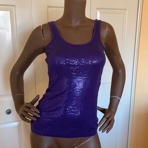 Express sequined tank top